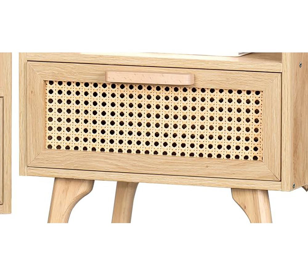Amazon.com: Lerliuo Rattan Nightstands Set of 2, Boho Side Table